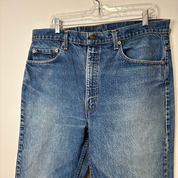 VTG 90s Levi's 505‎ Light Wash Straight Leg 38X30 Jeans Made in USA Faded - Picture 8 of 8
